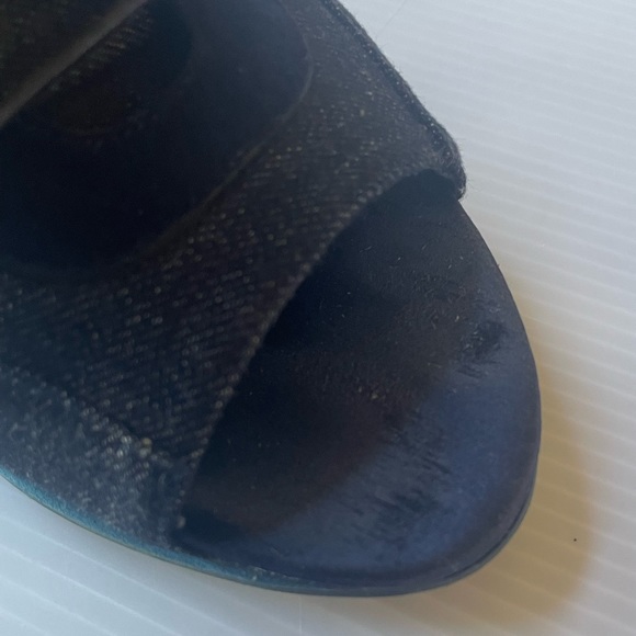 Burberry Size 39 (8.5) Peep Toe Lace Up Heels Suede,leather & Nylon - Picture 5 of 8